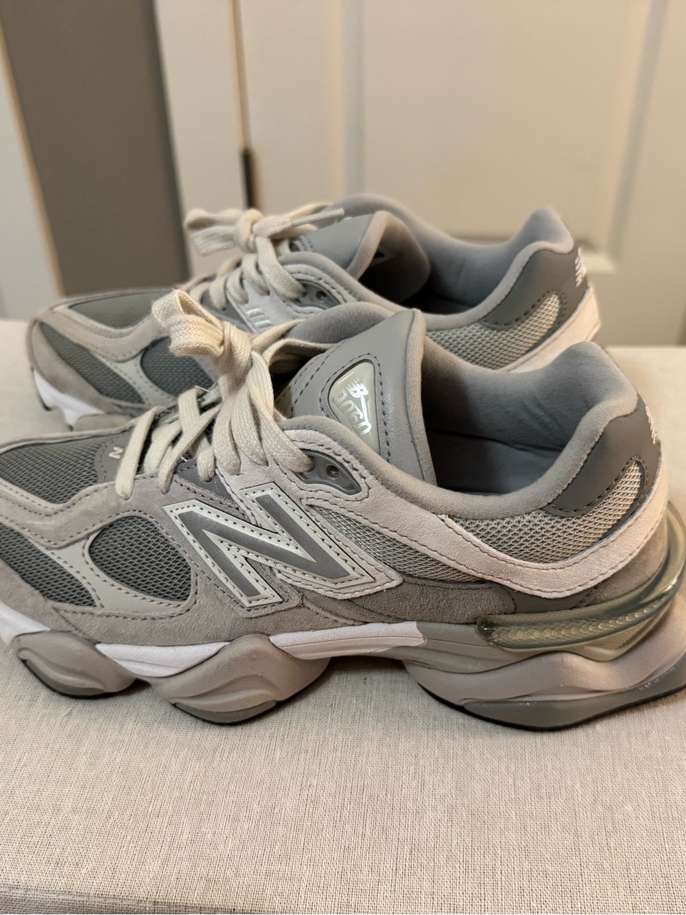 New Balance 9060 Concrete sneakers in grey and white